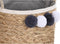 Basket spelset DKD Home Decor Natuurlijk Katoen Pompons Natuurlijke Vezel (40 x 40 x 35 cm)