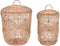 Basket spelset DKD Home Decor Natuurlijk Lichtbruin Tropisch 45 x 45 x 57 cm