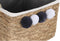 Basket spelset DKD Home Decor Natuurlijk Natuurlijke Vezel Pompons 33 x 33 x 25 cm 2 Onderdelen