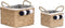 Basket spelset DKD Home Decor Natuurlijk Natuurlijke Vezel Pompons 33 x 33 x 25 cm 2 Onderdelen