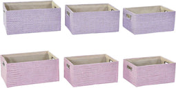 Basket spelset DKD Home Decor Polyester (40,5 x 27,5 x 18 cm) (2 Stuks)