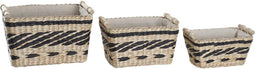 Basket spelset DKD Home Decor Polyester Koloniaal Vezel (38 x 26 x 24 cm)