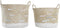 Basket spelset DKD Home Decor Polyester Natuurlijke Vezel (33 x 33 x 24 cm)