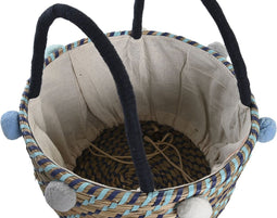 Basket spelset DKD Home Decor Polyester Pompons 43 x 43 x 43 cm Zeegras