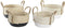 Basket spelset DKD Home Decor Vezel (33 x 33 x 20 cm) (2 Stuks)