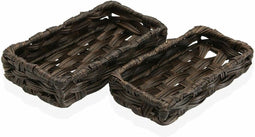 Basket spelset Versa Donkerbruin Polyethyleen 2 Onderdelen (11 x 4 x 20 cm) (2 pcs)
