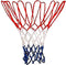 Basketbalnet rood, wit, blauw