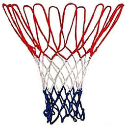 Basketbalnetje rood wit blauw (zonder ring) HOT Sports
