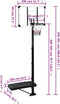 Basketbalstandaard 256-361 cm polycarbonaat transparant