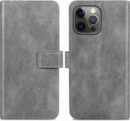 iMoshion Hoesje Geschikt voor iPhone 13 Pro Max Hoesje - iMoshion Luxe Bookcase - Grijs