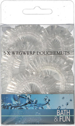 Bath & Fun Douchemuts Wegwerp 5 Stuks Transparant