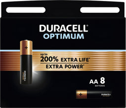 Batterij Duracell Optimum 200% 8xAA - 8 stuks