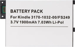 Batterij geschikt voor Amazon Kindle 3, Kindle 3 WiFi, Kindle Graphite 170-1032-00