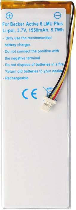Batterij geschikt voor Becker Active 6 LMU Plus batterij 334517373442, SR3840100, 335000000000