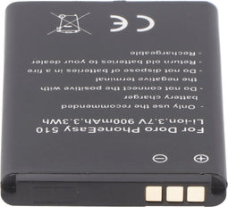 Batterij geschikt voor de Doro PhoneEasy 510 batterij DBC-800A, DBC-800B