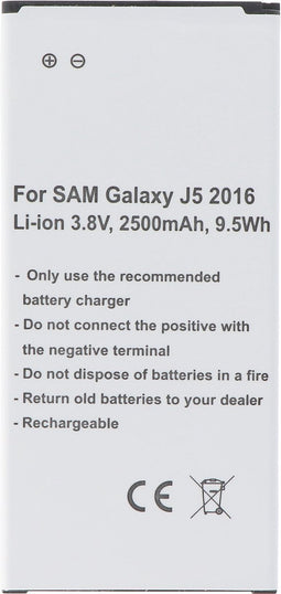 Batterij geschikt voor de Samsung Galaxy J5 2016 batterij EB-BJ510CBC, EB-BJ510CBE, GH43-04601A