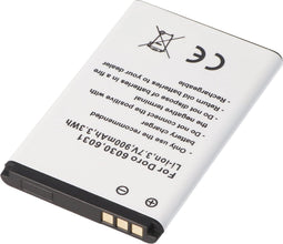 Batterij geschikt voor Doro 6030, 6031, Li-ion, 3.7V, 900mAh, 3.3Wh