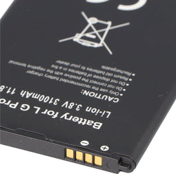 Batterij geschikt voor LG G Pro 2, Li-ion, 3.8V, 3100mAh, 11.8Wh