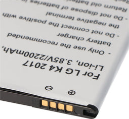 Batterij geschikt voor LG K4 2017, Li-ion, 3.85V, 2200mAh, 8.5Wh