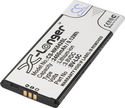 Batterij geschikt voor Microsoft Nokia Lumia 640 Dual SIM, Li-ion, 3.8V, 2400mAh, 9.1Wh