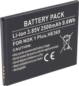Batterij geschikt voor Nokia 1 Plus, HE365, Li-ion, 3.85V, 2500mAh, 9.6Wh
