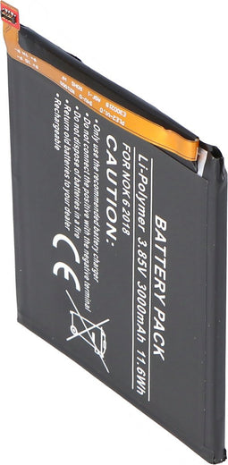 Batterij geschikt voor Nokia 6 2018, Li-Polymer, 3.85V, 3000mAh, 11.6Wh