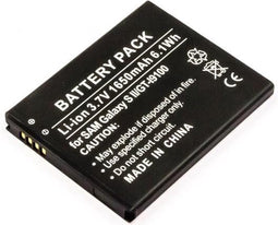 Batterij geschikt voor Samsung Galaxy S II I9100, EB-F1A2GBU, 1650mAh Li-ion batterij