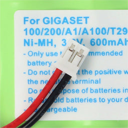 Batterij geschikt voor Siemens Gigaset 100, 200, A1, A100, NiMH, 3.6V, 300mAh