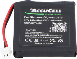 Batterij geschikt voor Siemens Gigaset L410 batterij S30852-D2240-X1, V30145-K1310-X448, 3,7 volt 250 mAh