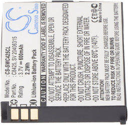 Batterij geschikt voor Swissvoice eSense, eSense Color, SV 20406288, C8425, SV 20406315 Li-ion, 3.7V, 600mAh, 2.2Wh