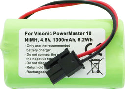 Batterij geschikt voor Visonic PowerMaster 10, NiMH, 4.8V, 1300mAh, 6.2Wh
