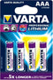 Batterij Varta Ultra lithium 4xAAA