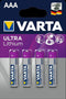Batterij Varta Ultra lithium 4xAAA