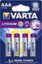 Batterij Varta Ultra lithium 4xAAA