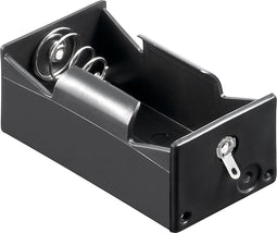 Batterijhouder voor 1 D-batterij - soldeerbevestiging