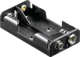 Batterijhouder voor 2 AA-batterijen - push-on bevestiging - versie 1