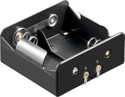 Batterijhouder voor 2 D-batterijen - soldeerbevestiging