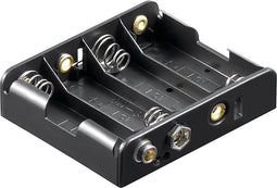Batterijhouder voor 4 AA-batterijen - push-on bevestiging - versie 1