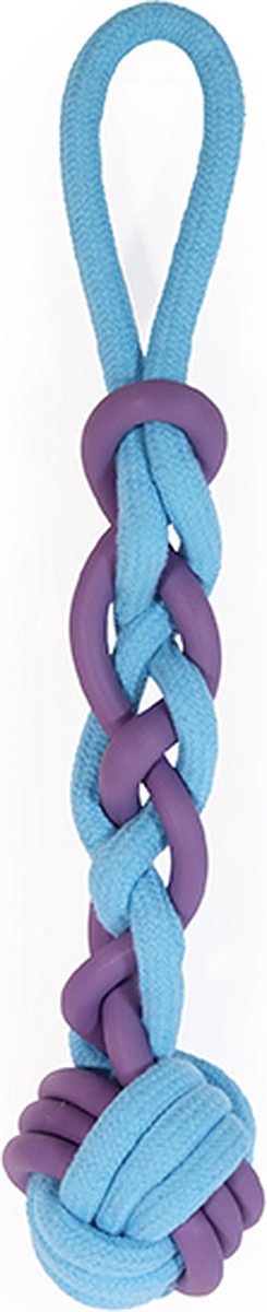 Battersea touw / rubber tug blauw 38x8 cm