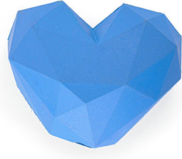 Battersea voerbal hart rubber blauw 15x12 cm