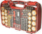 Battery Daddy Dubbelzijdige Batterijbox case met Batterij Tester- Batterij organizer houder bewaardoos voor 180 batterijen - Batterij opbergdoos met handvat - Geschikt voor AA-, AAA-, 9-Volt-, C-, knoopcel- en D-batterijen