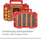 Battery Daddy Dubbelzijdige Batterijbox case met Batterij Tester- Batterij organizer houder bewaardoos voor 150 batterijen - Batterij opbergdoos met handvat - Geschikt voor AA-, AAA-, 9-Volt-, C-, knoopcel- en D-batterijen