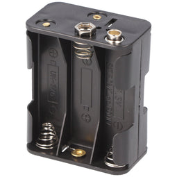 Battery holder for 6x Mignon with push button