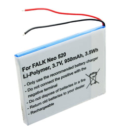 Battery suitable for Falk Neo 520, Neo 520LMU battery SR404255