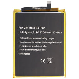 Battery suitable for Motorola Moto E4 Plus, Li-Polymer, 3.8V, 4700mAh, 17.9Wh, built-in, without too