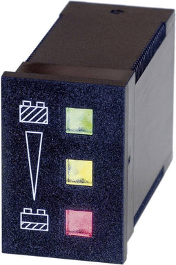 Bauser 824 12 V groen: ≥ 12 V, geel: < 12 V ≥ 11 V, rood: < 11 V