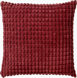 Dutch Decor ROME - Sierkussen 45x45 cm - 100% polyester - effen kleur - Merlot - rood - Inclusief binnenkussen