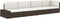vidaXL - Driezitsbank - sectioneel - poly - rattan - zwart