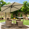 Kingsleeve Zweefparasol - Ø330cm UV-Bescherming 80+ Slinger - Crème