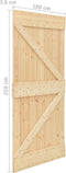 vidaXL - Schuifdeur - met - beslag - 100x210 - cm - massief - grenenhout